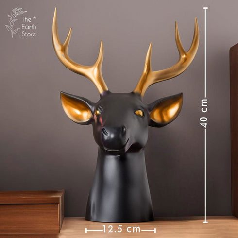 Royal Reindeer Head with Copper Horns - The Earth Store - home decor
